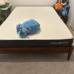 Full-Size Brown Bed + Matching Side Tables – Great Condition