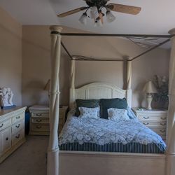 Bedroom Set. Frame, Night Stands, Dresser, Armoire