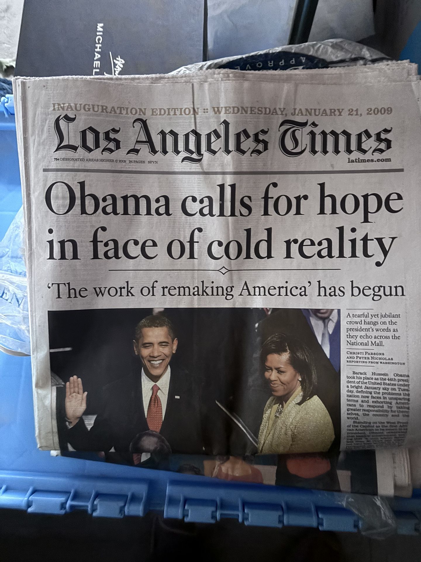 Newspaper 2008/2009 Obama President Collectors