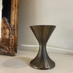 Mid-Century Modern Brass Candle Holder / Pedestal Stand