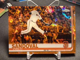 2019 Topps chrome sapphire Pablo Sandoval orange/25