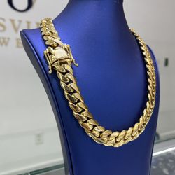 16MM ‼️ MIAMI CUBAN LINK CHAIN 👑 20” 14k GOLD DIPPED OVER SILVER