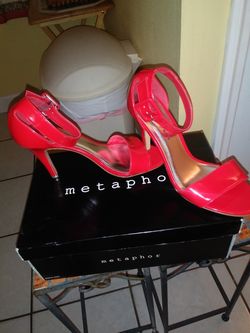 New womens red Size 8 high heels