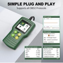 Car OBD2 Scanner Diagnostic Scan Tool Vehicle Code Reader Engine Fault Code Scanner OBD II Diagnostic Scanner with Bluetooth and Car Battery Tester An