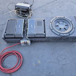 Car Stereo, 10" Subwoofer, and Amps
