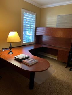 U-Shaped Executive Desk, cherry color, good shape