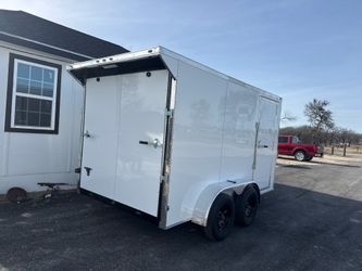 7x12 Enclosed Cargo Trailer White