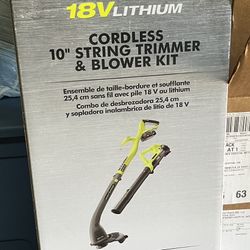 Ryobi 18V Trimmer and Leaf Blower 