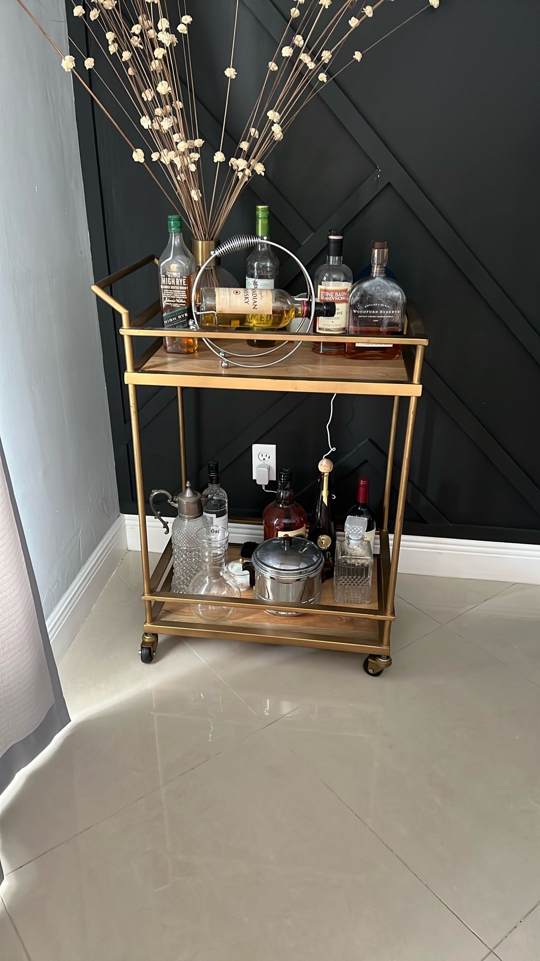 Bar Cart Gold