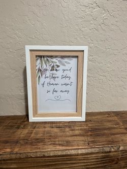 Wedding Sign Heaven Far Away White Frame Eucalyptus