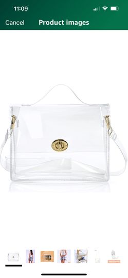 New Clear Cross Body Bag With Turn Lock Closure