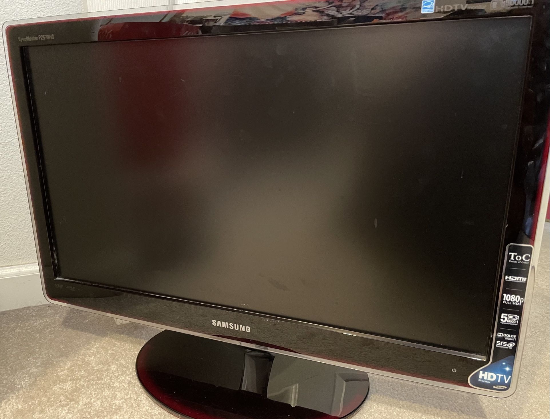 SAMSUNG TV LCD 23” + Remote + Cord