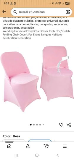 Forro para sillas color rosa .usados .un dia de uso .
