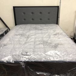New Full Size Bed With New Mattress And Boxspring Included