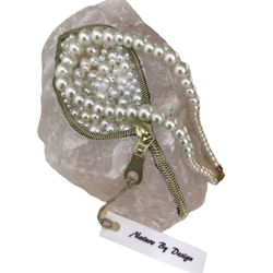 Beautiful  Handmade Zipper Rose Quartz