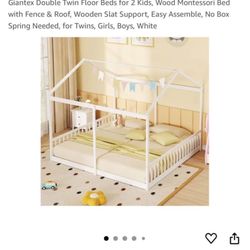 Double Twin Floor Bed