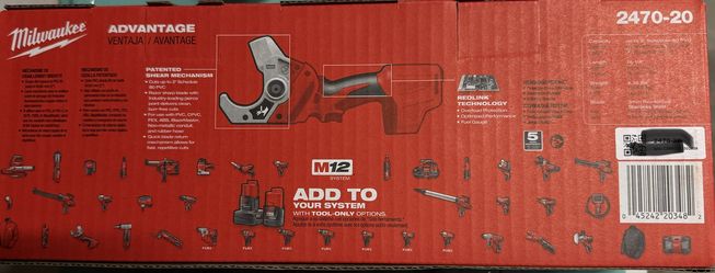 Milwaukee M12 Cordless PVC Pipe Shear