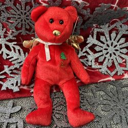 TY Beanie Baby - GIFT the Bear (Red Version) (Hallmark Gold Crown Excl) 8"...NEW