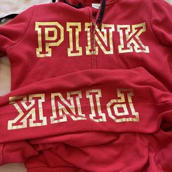Pink Victoria’s Secret Track Suit