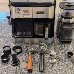 DeLonghi BCO430 Espresso & Coffee Machine + Cuisinart Coffee Grinder