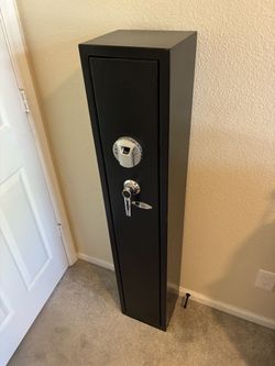 Barska Tall Black Steel Gun Safe with Biometric Lock