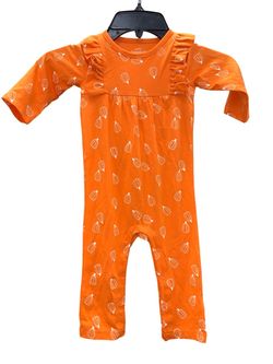 Cat & Jack Orange Pumpkins Baby One Piece Outfit Size 12 Months NWT
