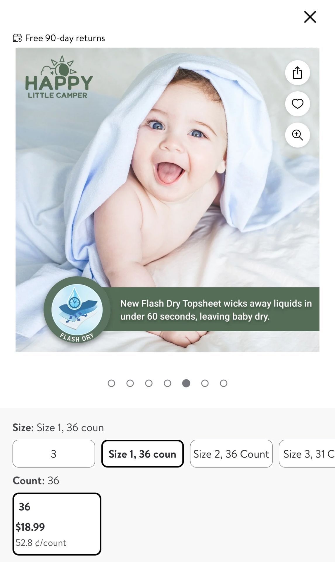 Size 1 Ultra-Absorbent Natural Baby Diapers 216 Diapers 