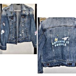 Hello Kitty Jean Jacket Woman’s Sm Would Fit Med 