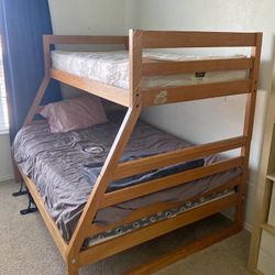 Twin Over Full Bunk Bed! Delivery Available! Mattress Available!