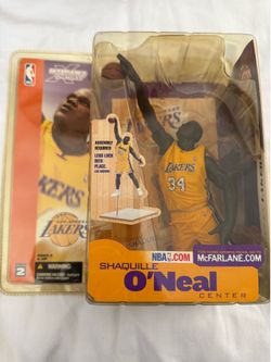 Los Angeles Lakers Shaquille O’Neal McFarlane series 2 yellow uniform BRAND NEW IN BOX
