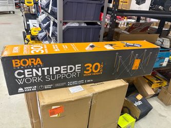 NEW IN BOX Shop BORA 30 in. x 24 in. x 48 in. Steel Centipede Work Support Sawhorse with Accessories