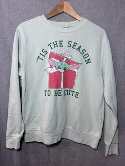 Star Wars Christmas Tis the Season Sweatshirt Grogu from The Mandalorian Medium
