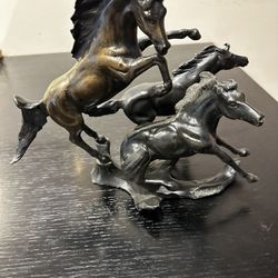 There Horses Bronze Sculpture 