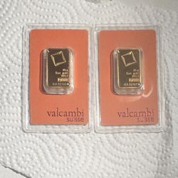 Two 20 Gram 24k Pure Gold Bullion Bars 