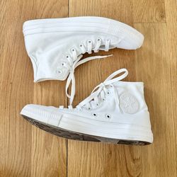 Converse High Top Mono White Sneakers