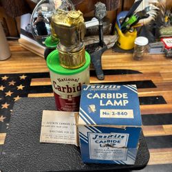 CARBIDE MINERS LAMP WITH ORIGINAL BOX 