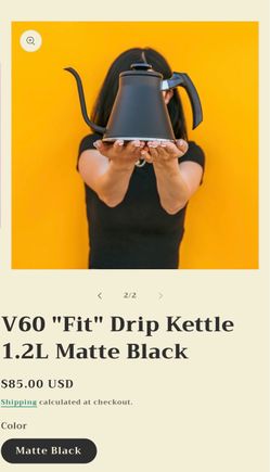 New in box V60 "Fit" Drip Kettle 1.2L Matte Black; coffee kettle