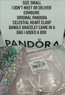 New Pandora celestial heart clasp bangle with bag $65 firm edinburg