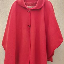 Red Fleece Cape 