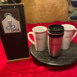 GEVALIA COFFEE SET & BLACKBOARD!!