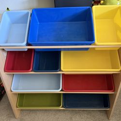 Toy Shelf With Bins -OBO