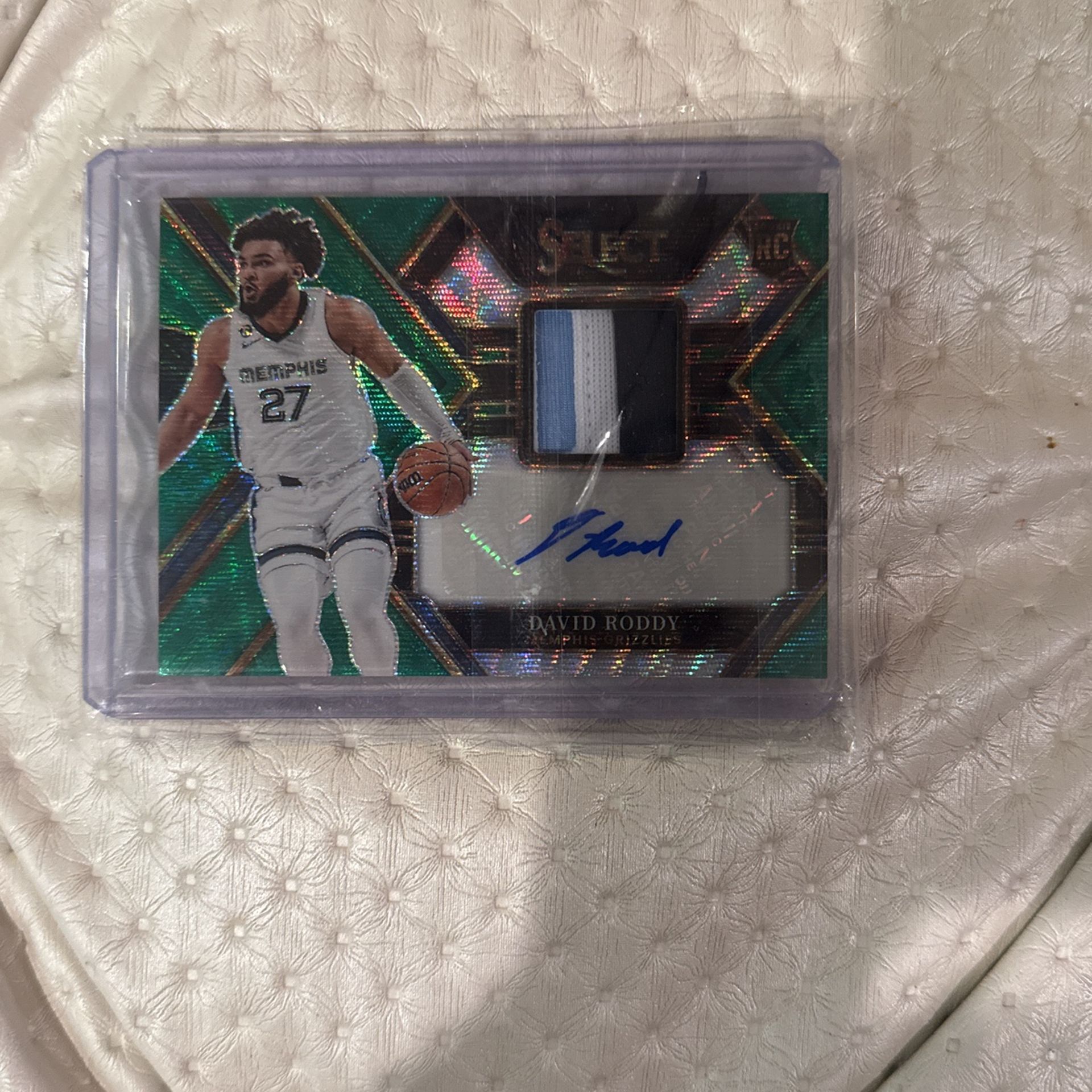 David Roddy Rookie Card Panini Select Jersey Card And Autograph Out Of 25