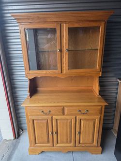 Solid Oak China Cabinet