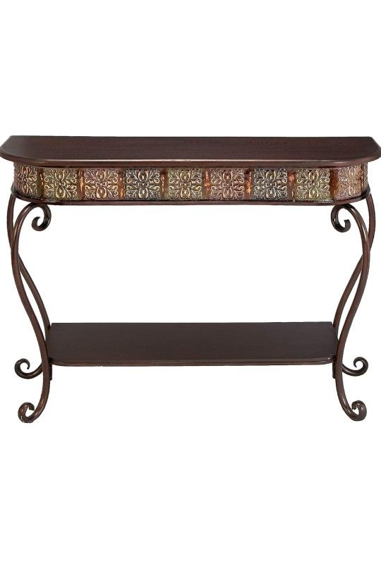 Console Table, Wood Metal 