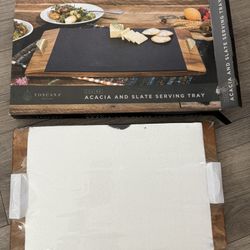 Brand new Acacia and Slate Serving Tray