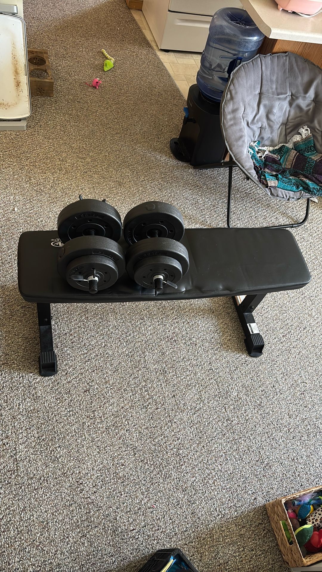 Workout Bench And Dumbbell Set