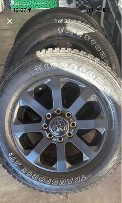 black Ram 8-lug wheels.
