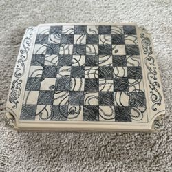 Hand-Carved Nautical Chess Set with Intricate Marine Motif – 8”x7” – Heavy Resin – Complete Pieces