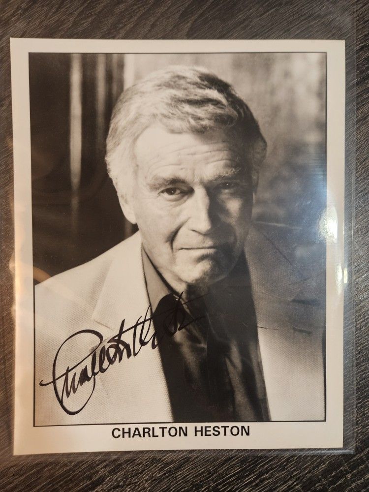 Signed Charlton Heston 8x10 Photo Autograph Picture Auto Hollywood Actor