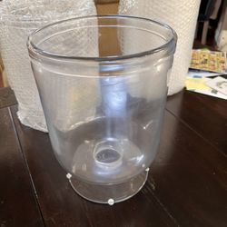 Pair of glass candle holders 